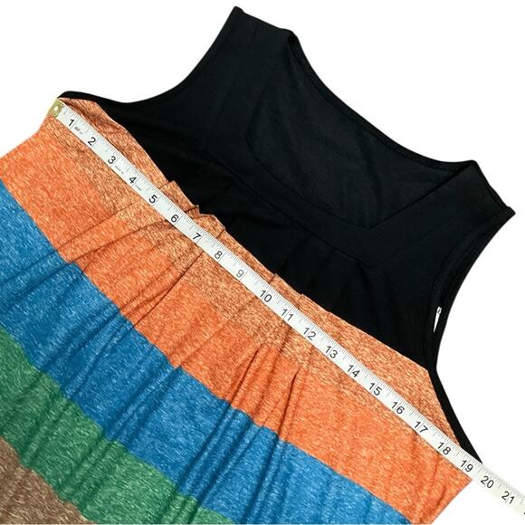 Colorful Women’s Striped Rainbow Tank Top Size Large EUC - Picture 4 of 6